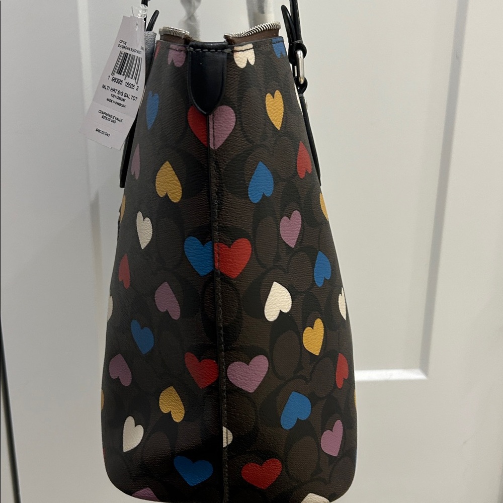 Coach (NWT) Gallery Tote Bag & Wallet in Signature Canvas & Heart Print - Picture 5 of 17
